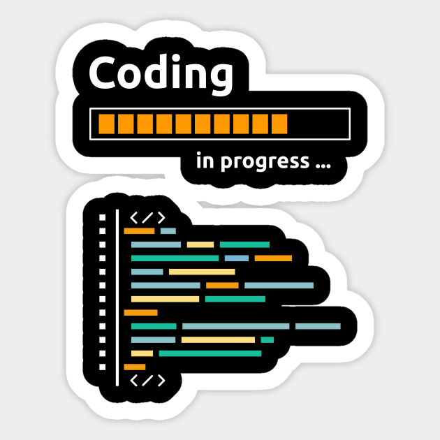 Coding in progress Sticker by Science Design